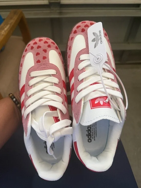 adidas White, Pink & Red Campus-Style Sneaker - Picture 5 of 7